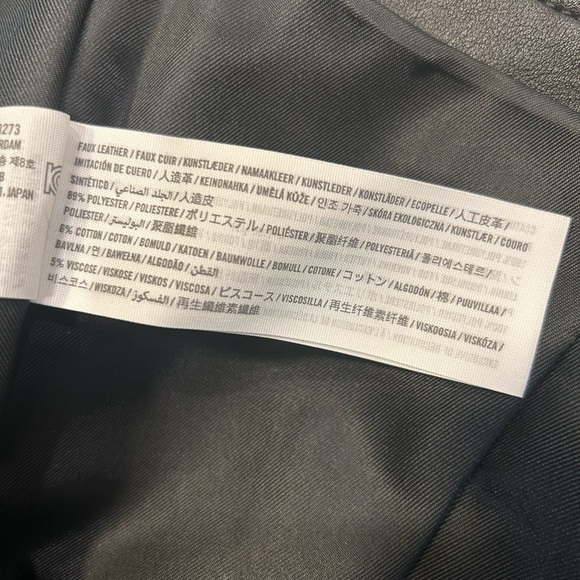 A&F Abercrombie & Fitch Vegan Leather Jacket XS - Picture 3 of 4